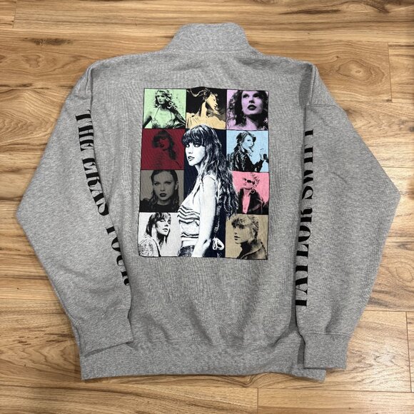 Taylor Swift | The Eras International Tour Grey Quarter Zip | TTPD | New - Picture 6 of 6